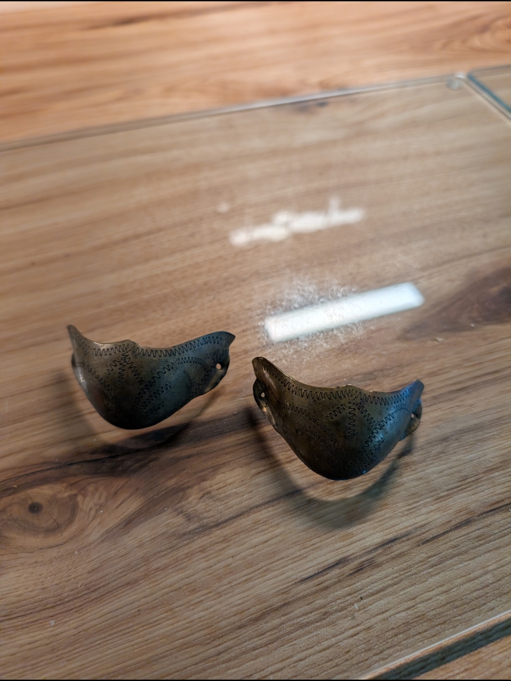 Brass Engraved Cowboy Boot Toe Protectors